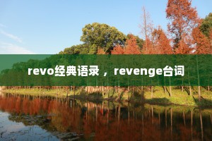 revo经典语录 ，revenge台词